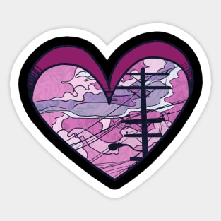 Heart Skyline Sticker